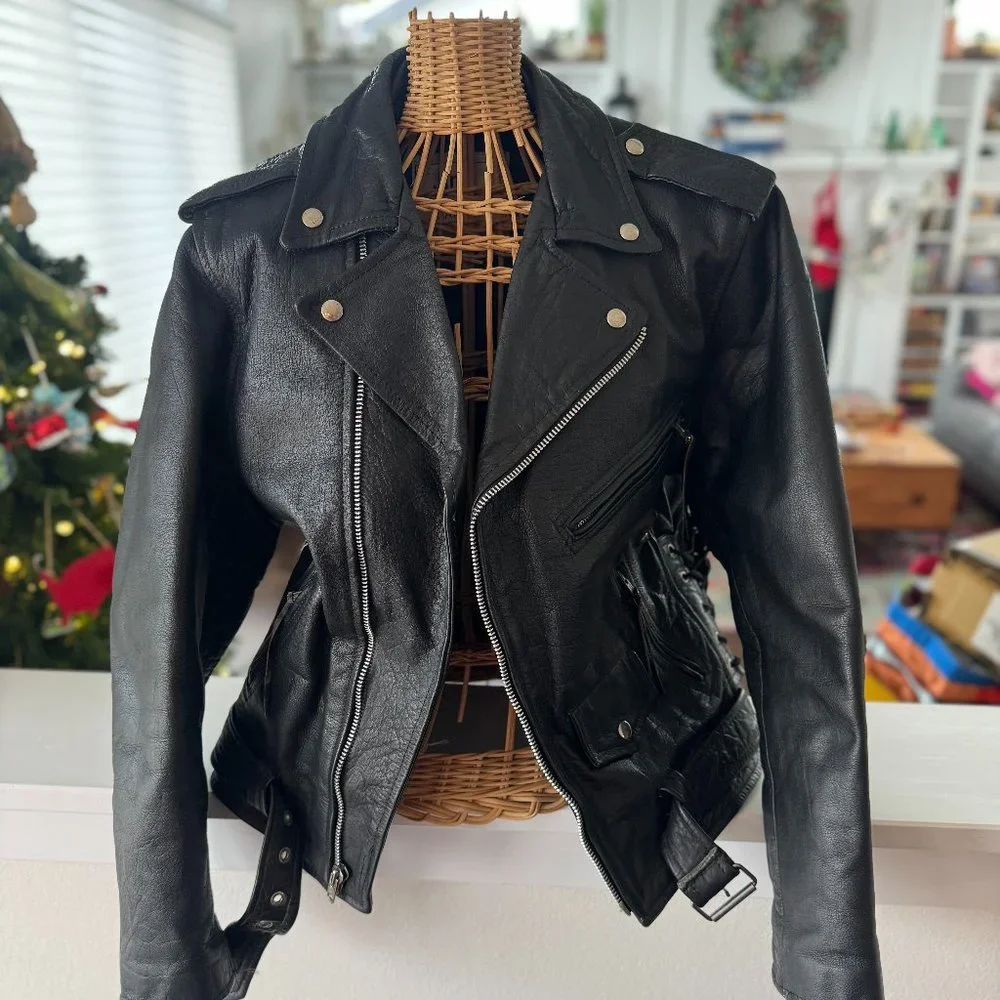 Jim Lane Leather Motorcycle Jacket size 42 - Picture 1 of 11